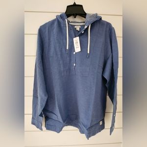 LLBean XL Womens Linen Hooded Anorak